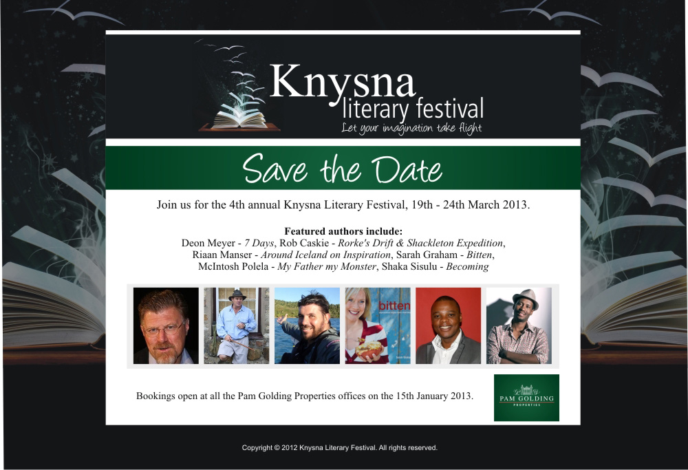 Speaking at The Knysna Literary Festival, March 2013