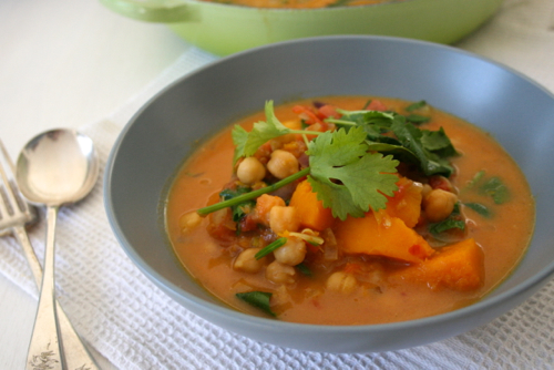 Quick Butternut and Chickpea Soup
