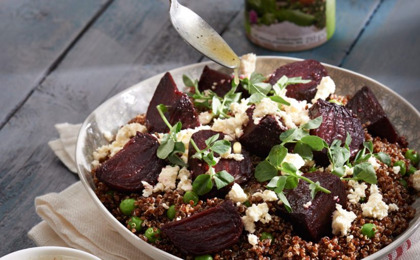 Red Quinoa and Roasted Beetroot Salad
