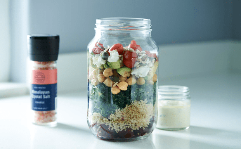 Kale and Chickpea Salad Jars