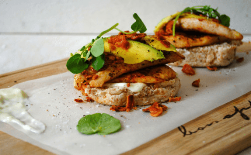 Quick Quick Cajun Chicken Burgers with Lime Mayonnaise