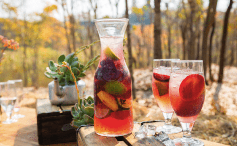 Cinnamon Sangria with Rosé and Stone Fruit