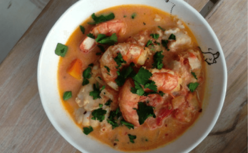 Coconut Prawn Curry for Top Billing