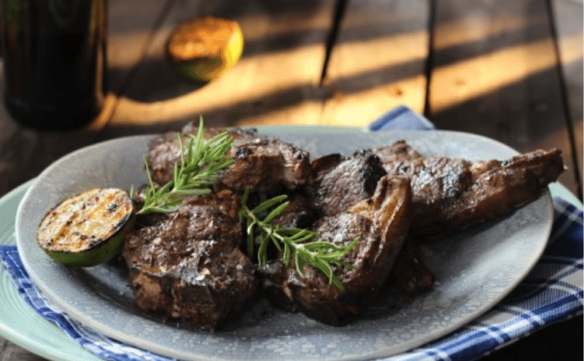 Grilled Lamb Chops with Lemon and Rosemary Oil